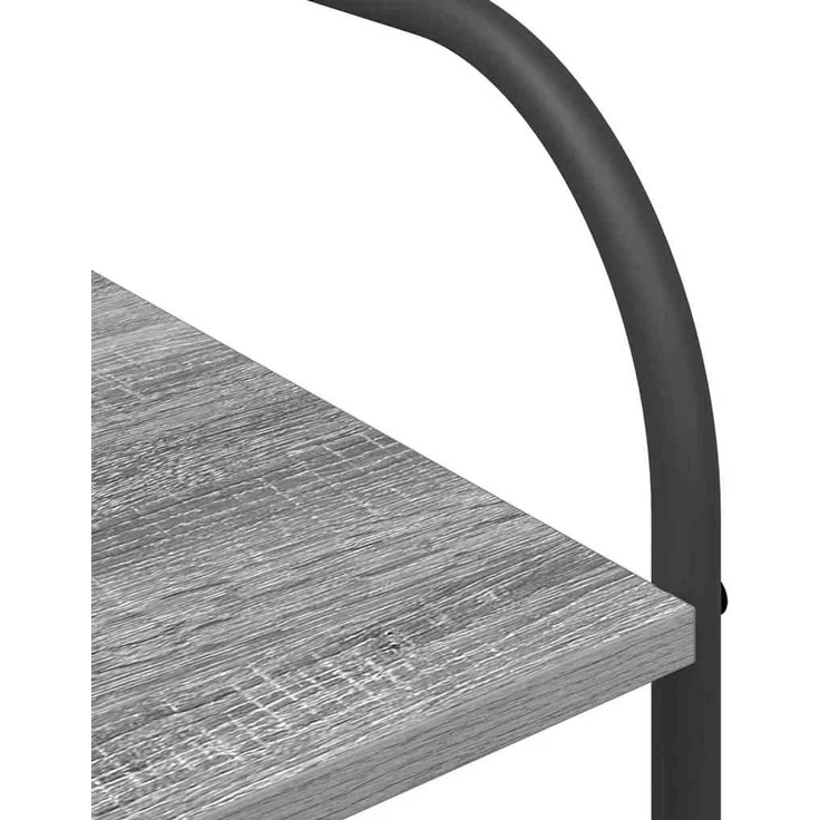 vidaXL Kleiderständer mit Regal Grau 120 x 44 x 160 cm Holzwerkstoff 868448 – Bild 8