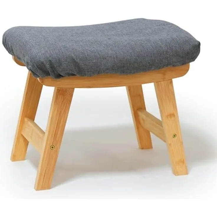Fußhocker Bambus & Stoff 10053002