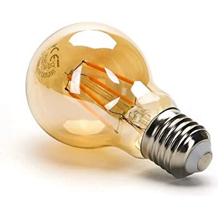 6W E27 Edison LED Vintage Filament Glühbirne Birne Leuchtmittel Retro Nostalgie Beleuchtung A60 2200K Warmweiß – Bild 2