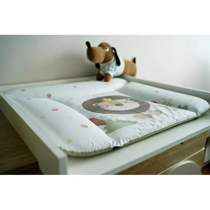 Ceba Baby® weiche Wickelauflage 75x72 cm - Doppelseitige Baby Wickelunterlage - Wickeltischauflage für Junge und Mädchen - Wasserdicht, abwaschbar - OEKO-TEX - Made in EU - Freunde – Bild 7