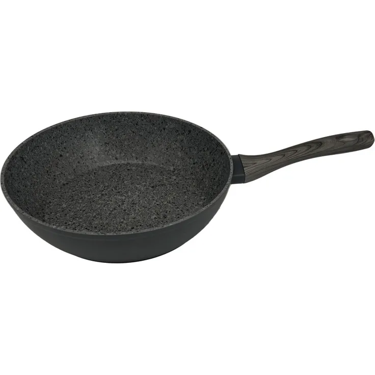 Schmorpfanne ø28 cm aus Aluminiumlegierung ideal für alle Herdarten in Schwarz