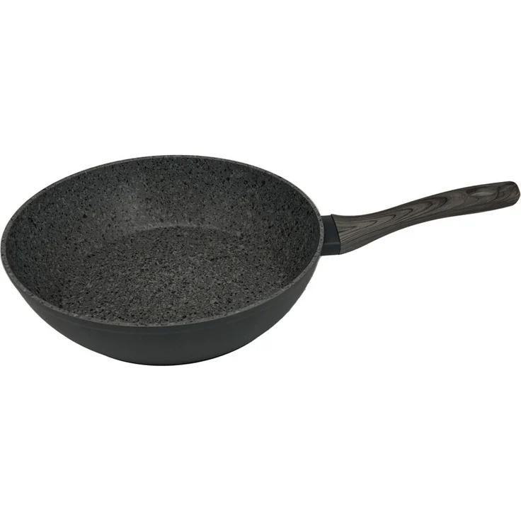 Schmorpfanne ø28 cm aus Aluminiumlegierung ideal für alle Herdarten in Schwarz