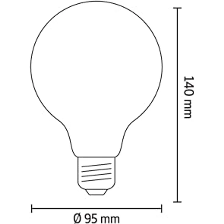 CALEX LED Lampe E27 G95, Filament, Vintage Gold, dimmbar, 2100K Warmweiß Licht, 470 Lumen – Bild 4