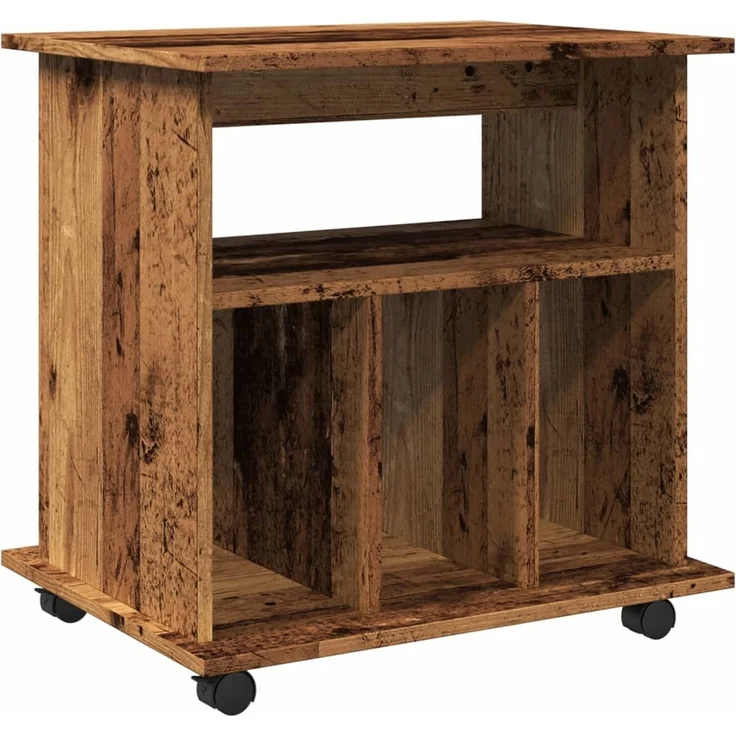 vidaXL Rollcontainer Altholz-Optik 60x45x60 cm Holzwerkstoff 856662 – Bild 6