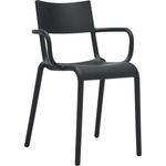 Kartell Generic A Armlehnstuhl, Plastik, Schwarz, 79 x 52.5 x 52 cm