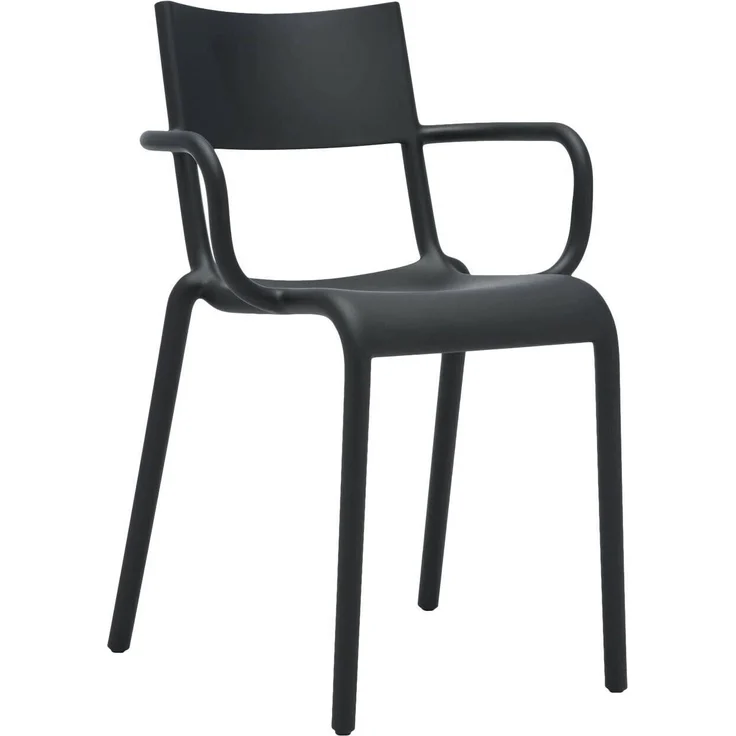 Kartell Generic A Armlehnstuhl, Plastik, Schwarz, 79 x 52.5 x 52 cm – Bild 1