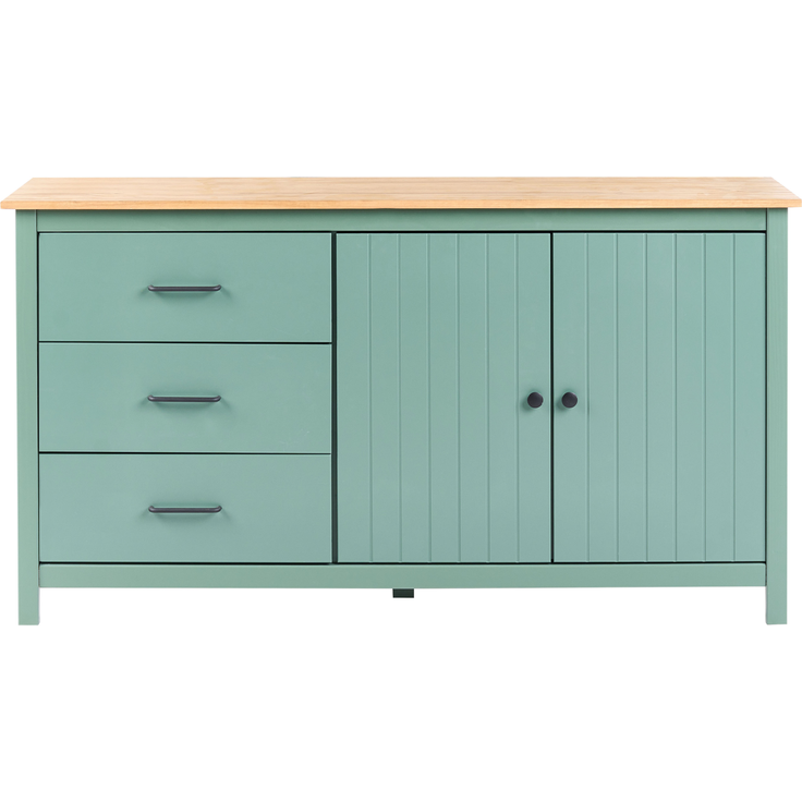Sideboard mit 2 Türen LEONORA Kiefernholz Grün – Bild 4