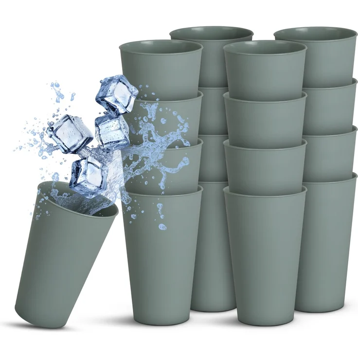 Becher Kunststoff - Mehrweg Grün 0,4L 16er-Pack – Bild 1