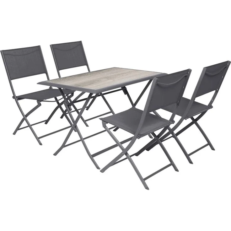 Hespéride - Rechteckiger klappbarer Gartentisch Azua Rauchgrau - 4 Plätze - Rauchgrau – Bild 3