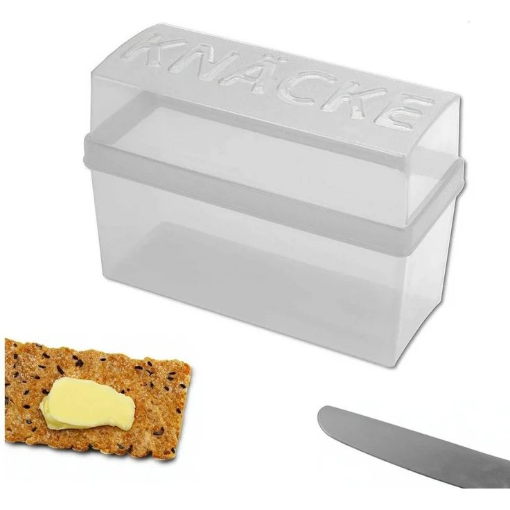 WestCraft Brotkorb 1er, 2er, 4er Knäckebrot Box Set, für Sauerteig, Roggen Crisp Knäcke, Kunststoff (BPA frei), (1-tlg), Schweden Knäcke Brot in Scheiben, Aufbewahrung, kleine Mini Brotbox – Bild 3