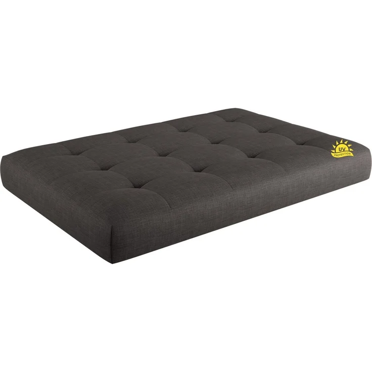 sunnypillow Palettenkissen Kaltschaum UV - beständig Outdoor/Indoor Palettenauflage Palettenpolster Palettensofa Sitzkissen Rückenlehne gesteppt 6er Set 120x80 Grey – Bild 3