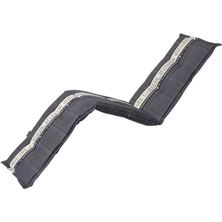 Madison Liegenauflage, Baumwollmischgewebe grau, 190 x 65 x 8 cm – Bild 2