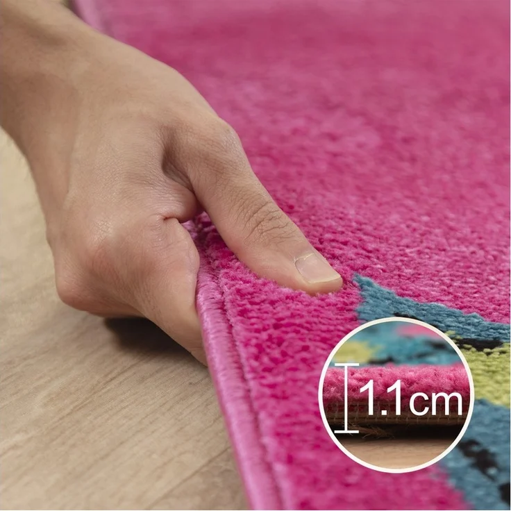 Carpettex Kinderteppich Eulen-Design, Läufer, Höhe: 11 mm, Kinderteppich Eule-Design Baby Teppich Kinderzimmer Pflegeleicht – Bild 3