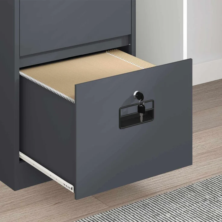 vidaXL Aktenschrank Anthrazit 45,5 x 42 x 74,5 cm Kaltgewalzter Stahl 891612 – Bild 5