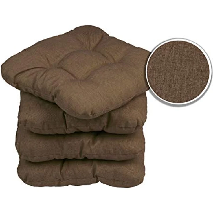 sunnypillow Stuhlkissen 4er Set Stuhlkissen 40x40 cm Bequeme 8cm, Polsterauflage Auflage für Stühle / Bänke – Bild 2