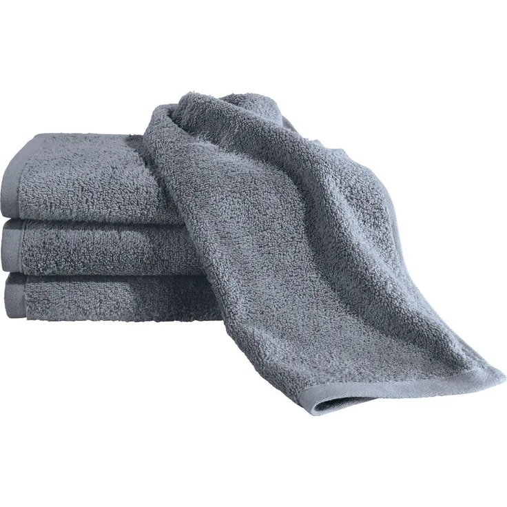 Erwin Müller Handtuch Set Gästetuch "Kronau" 4er-Pack, Frottier, Walk-Frottier Uni