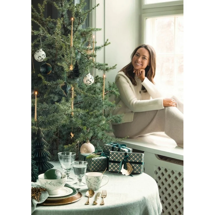 Greengate Tischläufer Lucie Xmas Tischläufer bestickt white 140xx45cm – Bild 2