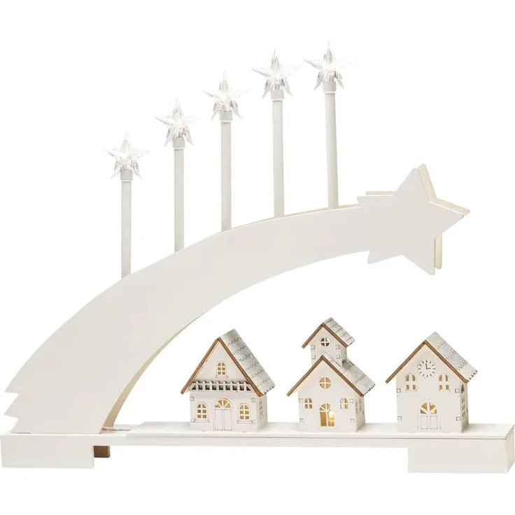 KONSTSMIDE No. 3284-210 LED Holzsilhouette Komet batteriebetrieben
