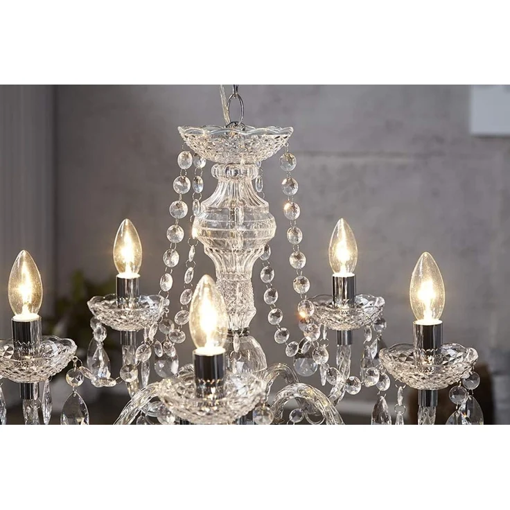 riess-ambiente Kronleuchter CRYSTAL 55cm klar, ohne Leuchtmittel, Hängelampe · Wohnzimmer · Acryl · Schlafzimmer · Barock Design – Bild 5