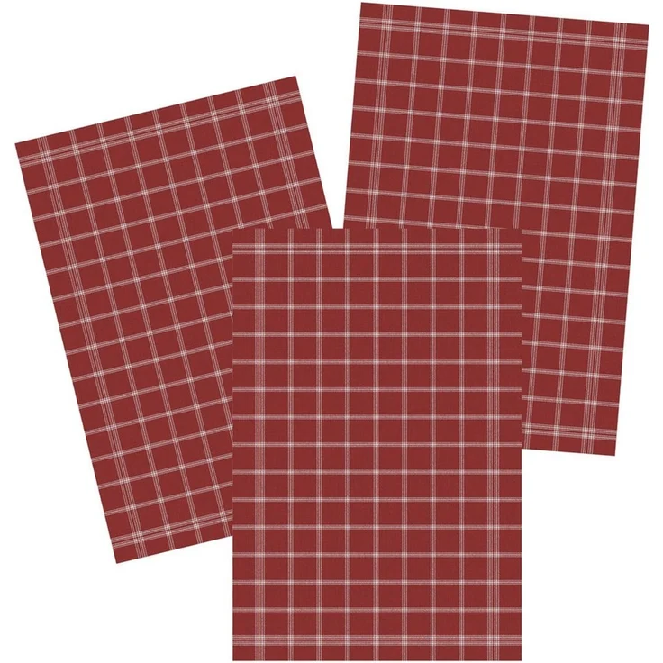 Kracht Geschirrtuch Scandic Karo, (3-tlg, 3-teilig), 3er Pack Geschirrtücher (3 Stück), ca. 50 x 70 cm, Halbleinen – Bild 4