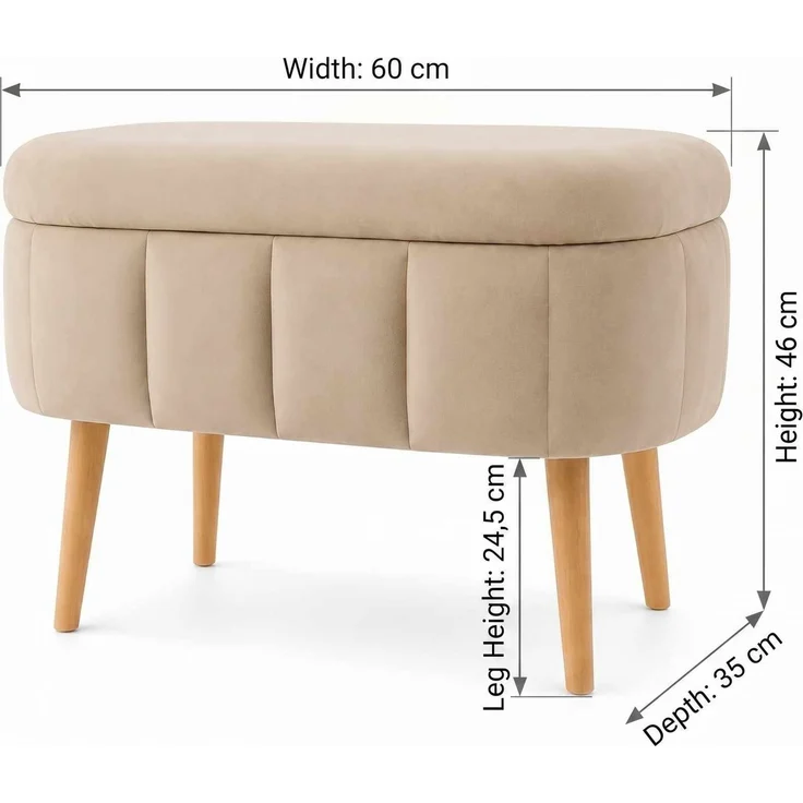 Skye Decor Pouf Mini Oslo (1-St), Kompakter Polsterhocker, mit Stauraum – Bild 5