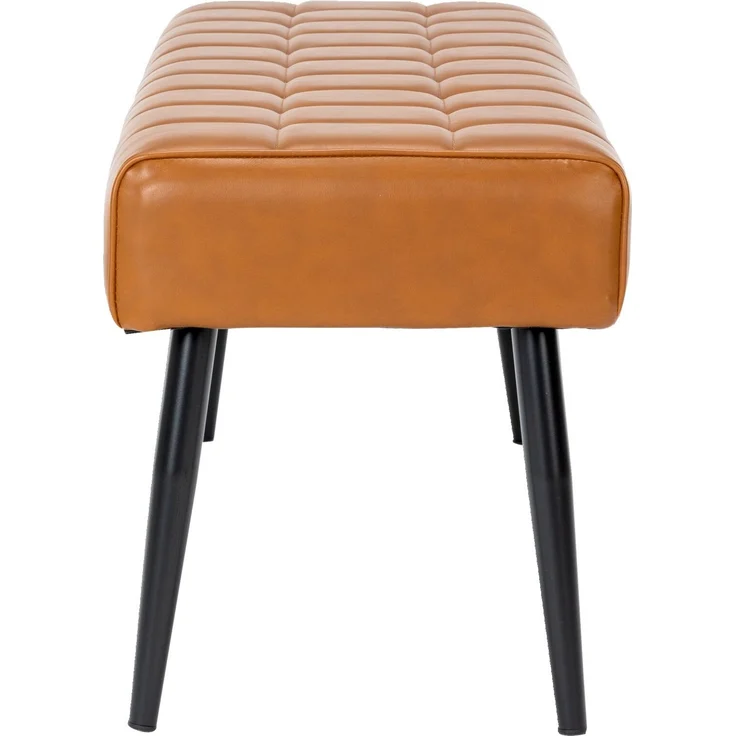 XORA 'FINN' Polsterbank mit Steppung im Sitz, Kunstleder cognac, 113 x 45 x 38 cm – Bild 4