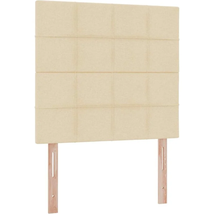 vidaXL LED-Speicherbett mit Matratze Creme 100 x 200 cm Stoff 3372400 – Bild 10