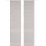 HOME WOHNIDEEN Schiebegardine 55401 Schiebegardine ROM halbtransparent Bambusoptik, 2x 260x60, taupe (2 St), Paneelwagen, transparent, 100% Polyester
