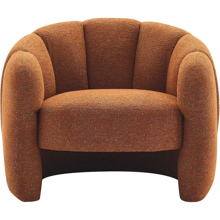 Vente-unique - Muschelsessel - Chenille-Stoff - Terracotta - DELIPO – Bild 3
