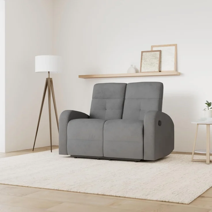Gardenia Claire T 2-Sitzer-Sofa, neigbar, Stoff, Anthrazit, 130 x 77 x H 104 – Bild 2