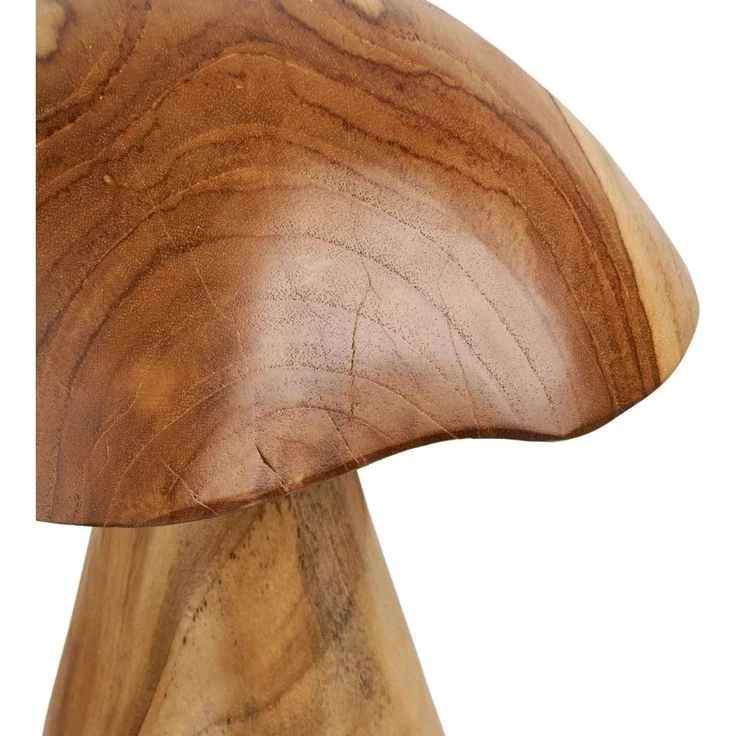 2er Set Teak-Deko-Pilze JAMUR 35cm nachhaltige natürliche Holzdeko Garten – Bild 7