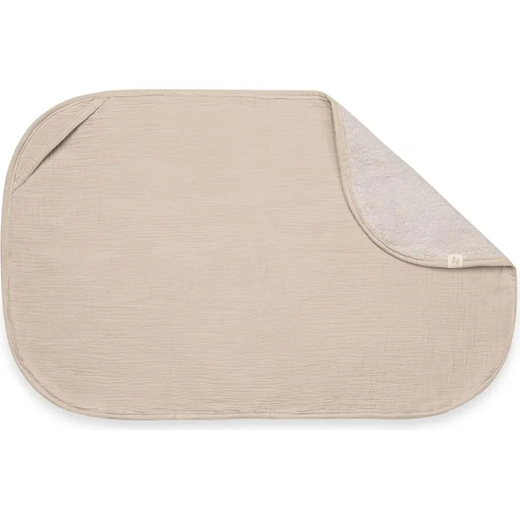 Hauck Topper und Handtuch für Wickelauflage, Atmungsaktives Musselin und Frottee Stoff, Waschbar bei 60° C, für Junge und Mädchen, geeignet für hauck Change N Clean Baby Wickelunterlauge (Beige)