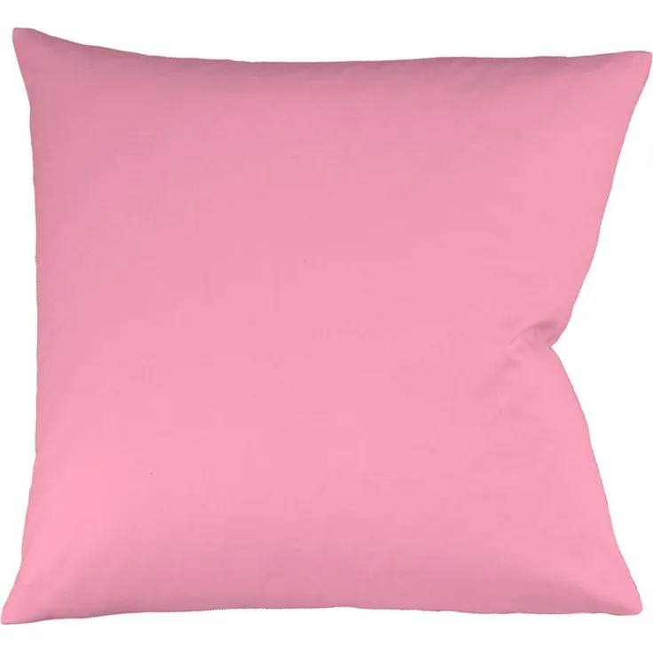 Fleuresse Mako-Satin Kissenbezug Bezug 80x80 cm uni mit RV 4070 pink