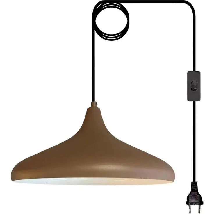 Bamyum Pendelleuchte Champion Pendelleuchte mit Stecker 35 cm, Metall mit 450 cm Kabel, ohne Leuchtmittel – Bild 5