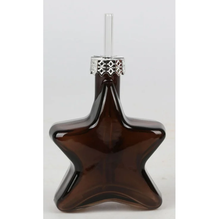 12er Set Weihnachts-Trinkgläser in Sternform aus Glas mit Trinkhalm, 200 ml, 12 Stück, Weihnachtsgläser für Getränke, Saft und Cocktails – Bild 5