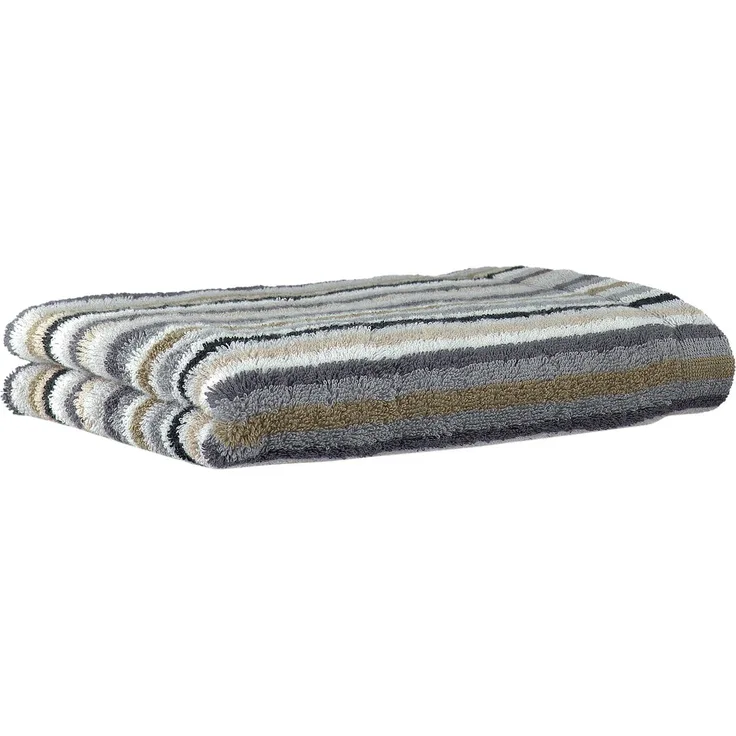 CAWÖ Duschtuch - C Life Style Stripes, Walkfrottier Beige 70x140cm
