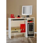 Computertisch, PC-Tisch weiß, ca. 91 cm