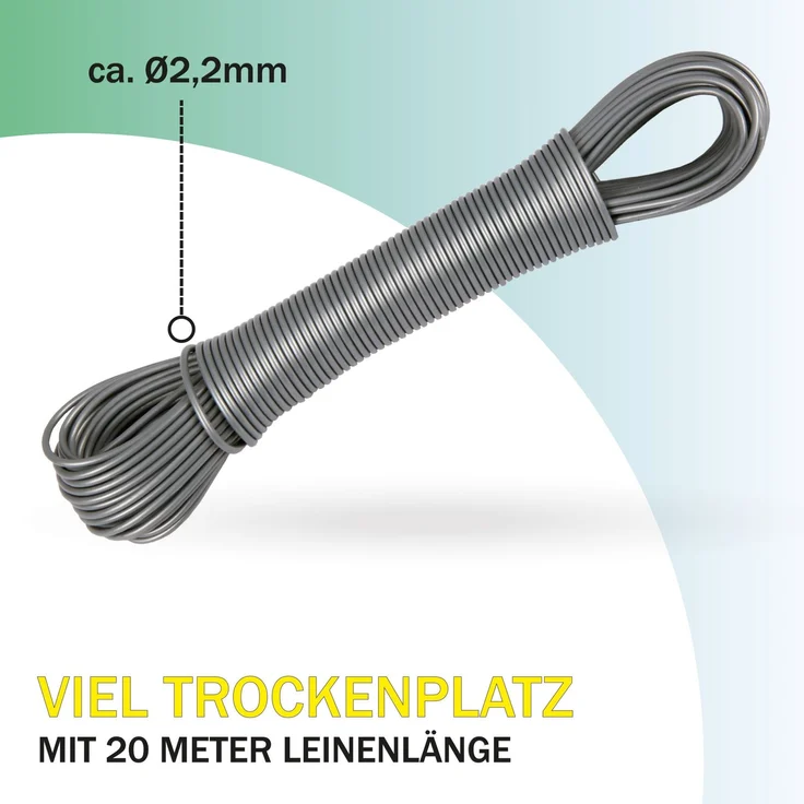 Wäscheleine 20 Meter x 2,2mm – Bild 2