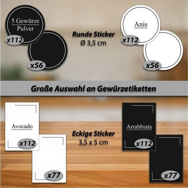 VonBueren Gewürzstreuer VonBueren Gewürzgläser eckig leer Bambusdeckel mit Streueinsatz, (12-tlg) – Bild 4