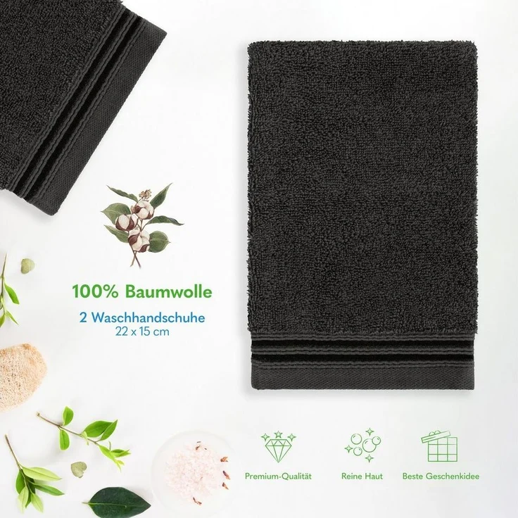 HAMMETEX Waschlappen 2er-Set Waschlappen 15x22 cm, 100% Baumwolle, weich und saugfähig, (Set, 2-St) – Bild 3