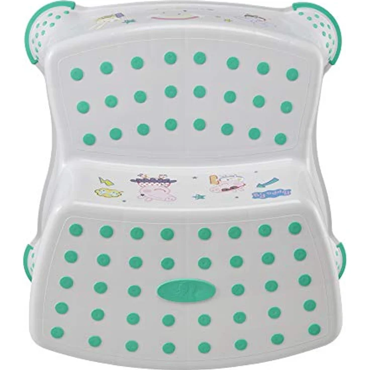 Keeeper Peppa Tritthocker Schemel zweistufig mit anit-rutsch-funktion Soft Grey – Bild 4