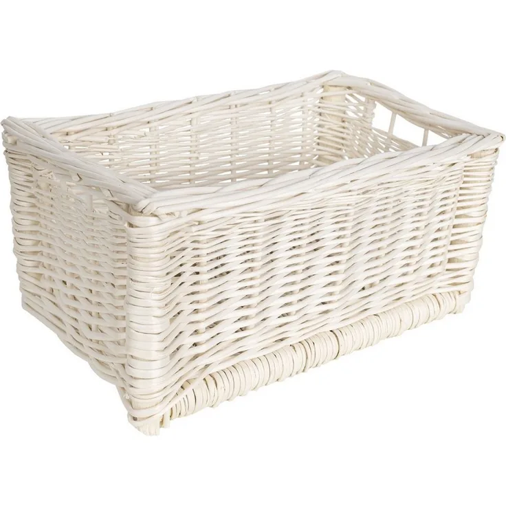 Creative Home Holzkiste Weidenkorb Aufbewahrungskorb, Handgeflochten, Haltbar (1 St), Korb Geflochten Naturkorb mit Griffen Aufbewahrung