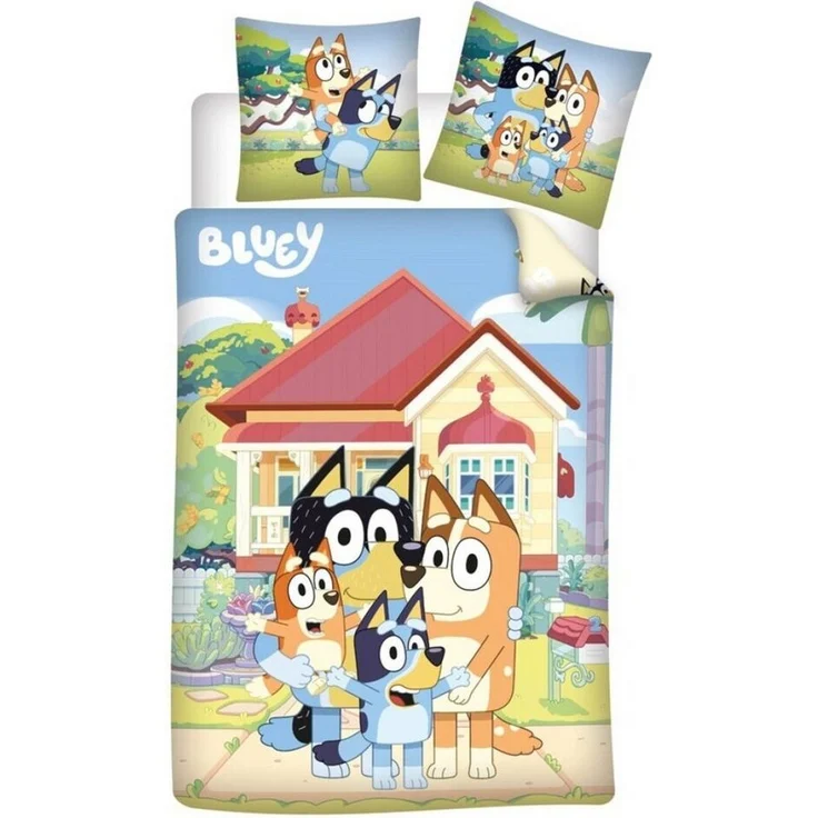 Bluey Flanell Bettwäsche 140x200 cm + Kissenbezug 65x65 cm Baumwolle – Bild 2