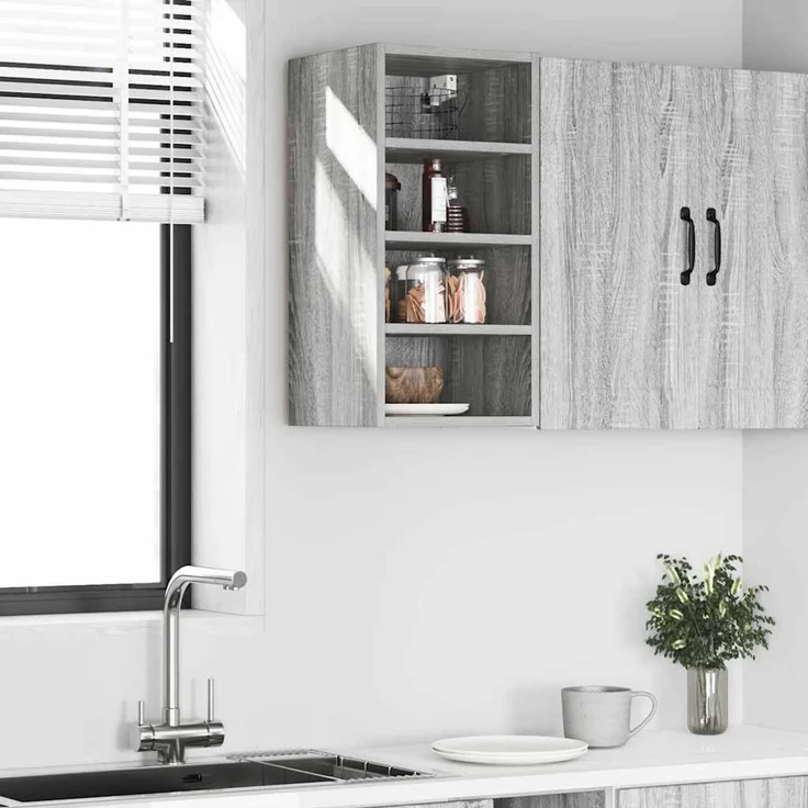 vidaXL Hängeschrank Riga Grau Sonoma 30x29,5x60 cm Holzwerkstoff 854171 – Bild 3