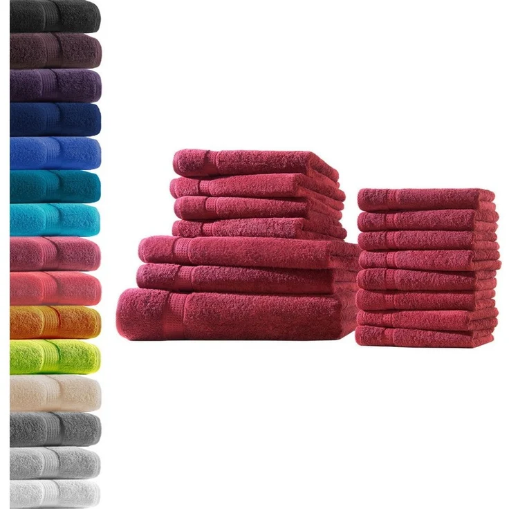 Hometex Premium Textiles Handtuch in Premium Qualität 500 g/m², Feinster Frottier-Stoff 100% Baumwolle, 1x Badetuch + 2 Duschtuch + 4 Handtuch + 8 gastetuch, weich, saugfähig, extra schwer & flauschig – Bild 1