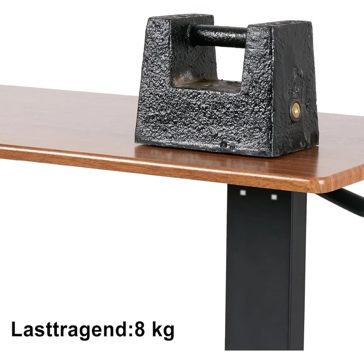 FATIVO Betttisch Beistelltisch Pflegetisch H?henverstellbar Laptoptisch auf Rollen Krankentisch aus MDF Braun 80x40x90 cm – Bild 9
