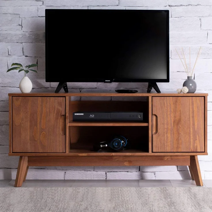 IDIMEX Lowboard TIVOLI, TV Board aus Kiefer Massivholz, Fernsehtisch mit 2 Türen kastanie – Bild 10