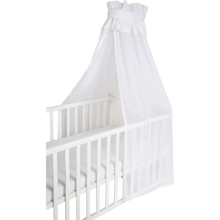roba Babybett Himmel - 160 x 250 x 0,5 cm - 16 % Baumwolle & 84 % PES - Weiß – Bild 1