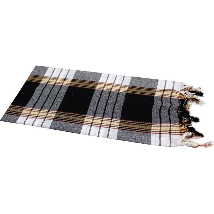 my Hamam Hamamtücher Hamamtuch kariert »Pestemal« Classic Style ca. 80x180 cm schwarz, Baumwolle, Polyester (1-St), Sauna Handtuch Badetuch
