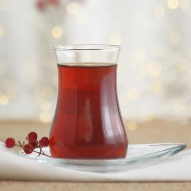 LAV Eva 12-teiliges Teegläser-Set mit Untertellern - 170 ml aus Borosilikatglas – Bild 2